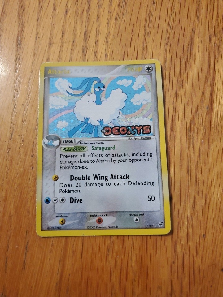 Pokémon TCG Altaria 1/107 EX Deoxys Reverse Holo EN 2005 70HP