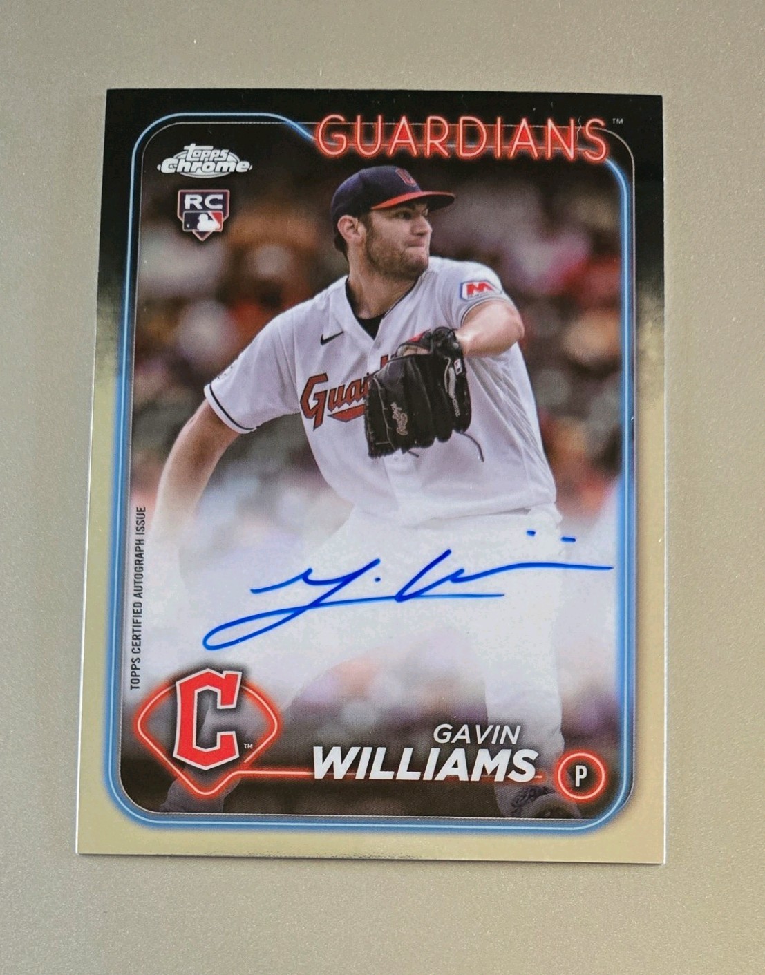 2024 Topps Chrome - Rookie Autographs Gavin Williams #RA-GW (AU, RC)