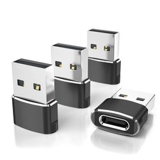 Elebase USB to USB C Adapter for iPhone 17 4Pack USBC Female to A Male Car