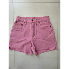 Bill Blass Shorts Women Sz 8 Denim Jeans High Waist Vintage Pink