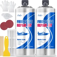 Limino Marine Fiberglass Repair Kit - 100Ml Fiberglass Resin Filler for Fibergla