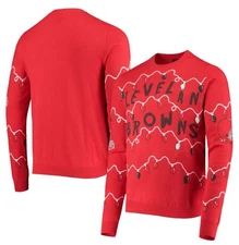 Men’s FOCO Orange Cleveland Browns NFL Team Apparel Light Up Ugly Sweater XL