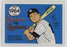 1970 Fleer Laughlin World Series Bobby Richardson 1964 World Series #61 0b0