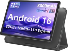 11-inch Android Tablet, 32GB RAM, 128GB ROM, 90Hz FHD Display, Face ID