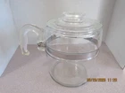 Vintage Pyrex Flameware Glass Percolator 9 Cup Coffee Pot  Carafe w/lid only