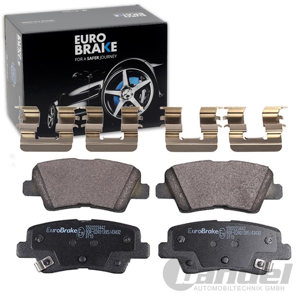 Eurobrake BremsbelÄGe Satz Hinterachse Vorderachse Passend FÜR Hyundai Accent-image