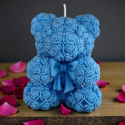Teddy Bear Candle, Soy Wax Candle, Birthday Gift, Handmade, Valentine s Day Gift