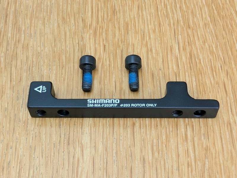Shimano Disc Brake Adapter, Front, SM-MA-F203P/P, (PM Caliper to PM Fork) 203mm