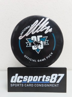 Macklin Celebrini Signed Auto Autograph Sharks Hockey Puck Fanatics COA