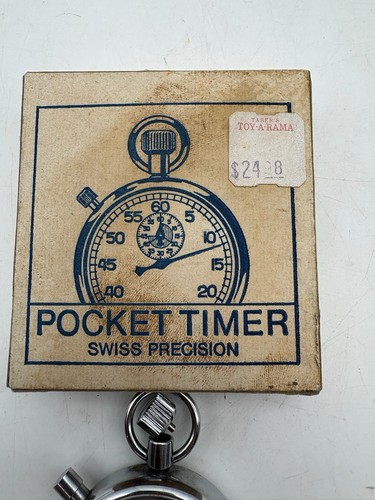 Vintage Swiss-made Mechanical Stopwatch w Box - Picture 2 of 6