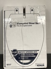 Kohler K-7671-0 White Soft Close Elongated Toilet Seat with Quick Attach