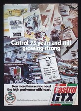 Original Reklame 1974 - Castrol GTX Motoröl - 75 Jahre und wächst noch stark