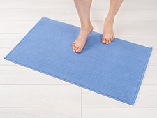 Bath Rug, 20 in 34 in 100 Cotton Bath Mats 20 x 34" Bath Rug Cotton Sky Blue