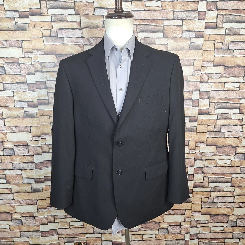 Traje Pronto Uomo 2 Piezas Hombre 44R 34X32 Negro Doble Ventilación Foto 3 de 4