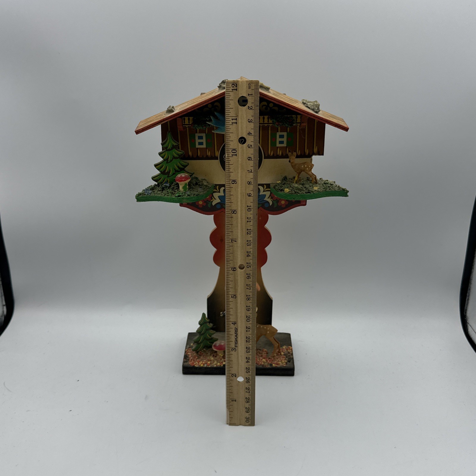 German Black Forest Swing Cuckoo Clock Swiss House 12” Nice!