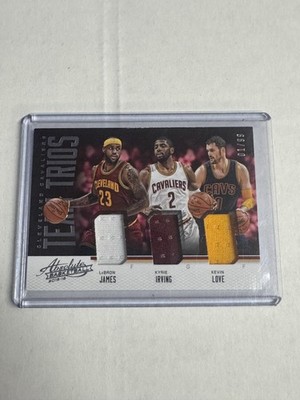 2016 Panini Kevin Love LeBron James Kyrie Irving Memorabilia #/99