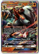 2017 Lycanroc GX ⭐️ 74/145 Holo Ultra Rare Guardians Rising Pokemon Mint