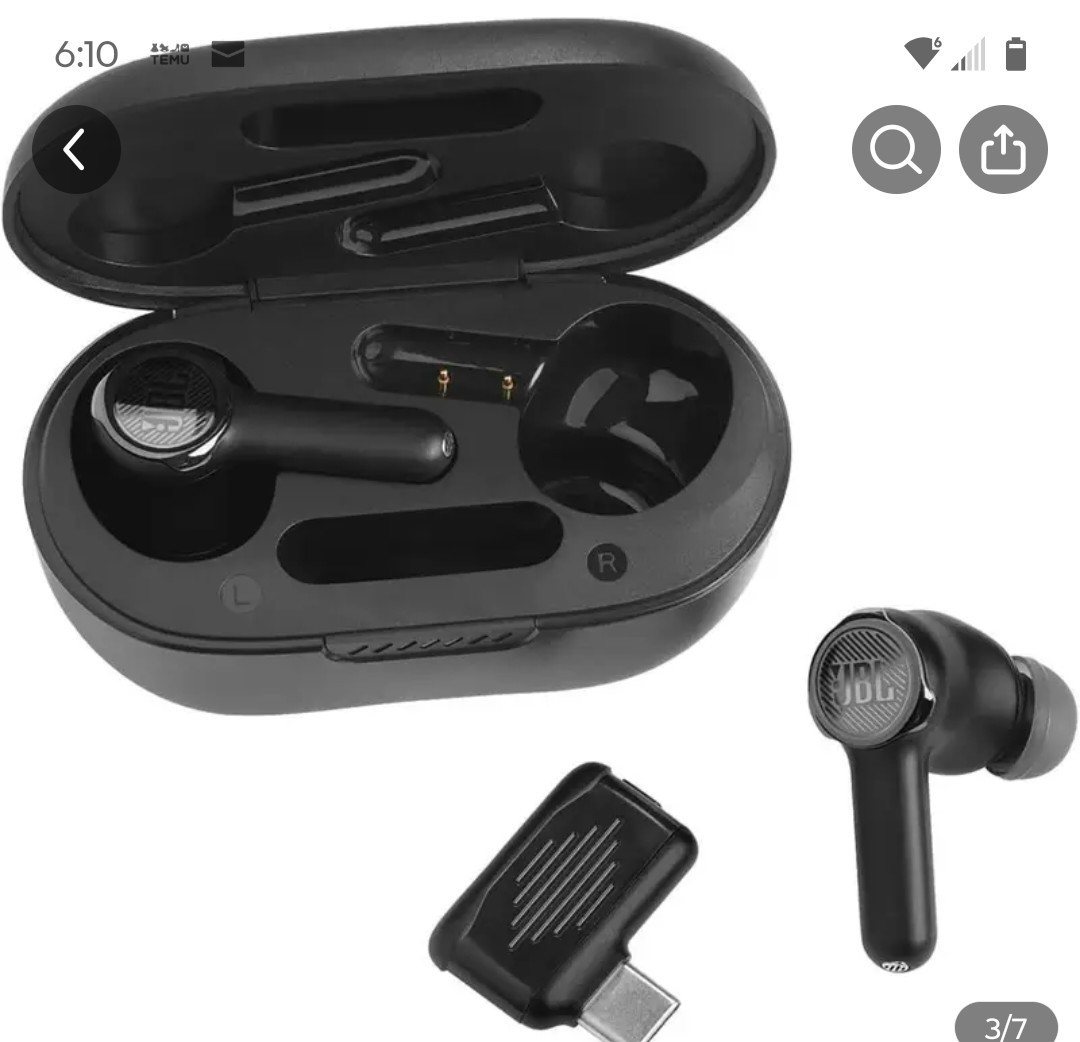 JBL Quantum TWS True Wireless Noise Cancelling Gaming Earbuds Bluetooth Black