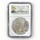 2014 $1 American Eagle, NGC MS70 - First Release .999 Fine Troy Oz.