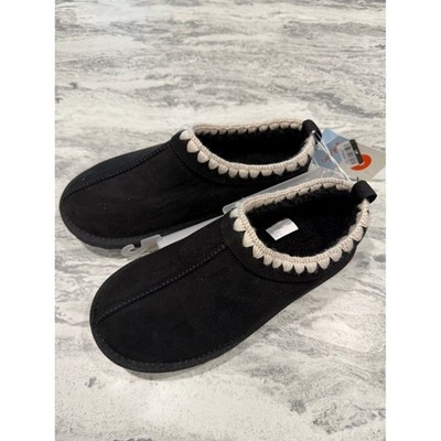 Kids' Nola Faux Suede Clog Slippers - Cat & Jack Black 3