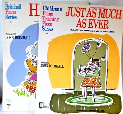 Lot of 2 John Brimhall Piano Series Sheet Music JUST MUCH AS EVER & HI-DE-HO
