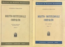DIRITTO COSTITUZIONALE COMPARATO – 2 VOL. - GIUSEPPE DE VERGOTTINI -CEDAM 2004/7