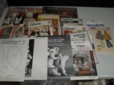 VINTAGE LOT OF 12 DOLL MAKING CRAFT PATTERNS PLUS 2 OTHERS