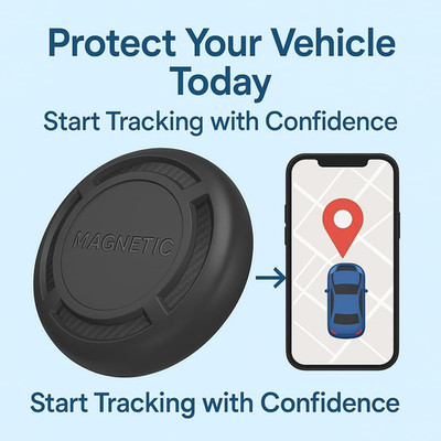 Magnetic Hidden GPS Tracker for Vehicles   Long Battery Life, No Subscription...