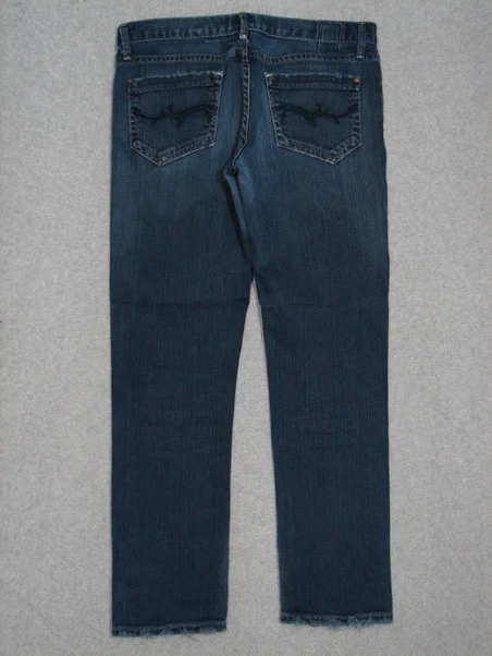 QD05438 **SIGNO DORADO** JEANS MUJER FRONTERA PIERNA RECTA TOBILLO talla 27 AZUL OSCURO Foto 2 de 4