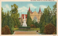 The Chapel Spring Hill College Mobile Alabama Carter's Vintage Postcard
