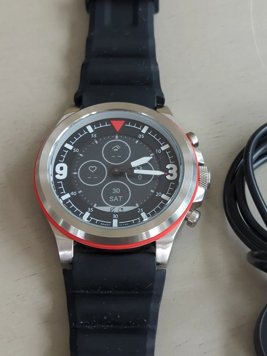 Fossil hybrid smartwatch hr latitude black silicone FTW7020 Immaculate Working