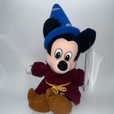 The Disney Store 8  Sorcerer Mickey Bean Bag Plush Vintage NWT