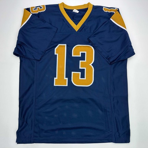 Facsimile Autographed Kurt Warner St. Louis Navy Blue Reprint Jersey Men's XL - Picture 3 of 4