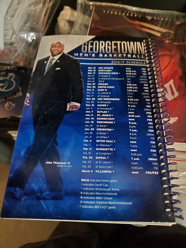 Seton Hall st.johns Georgetown Indiana basketball press guides Big East Rare - Image 4 of 4