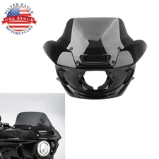 Black Headlight Fairing Windshield For Harley Softail FXLRST 1YXZ LOW RIDER ST