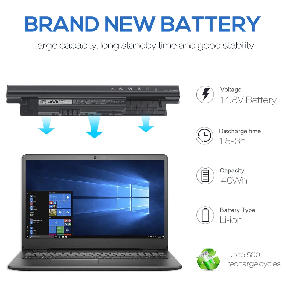 ✅Лот 50 X XCMRD аккумулятор для Dell Inspiron 15 3000 15-3542 15-3543 15-3541 15-3531 - Изображение 4 из 4