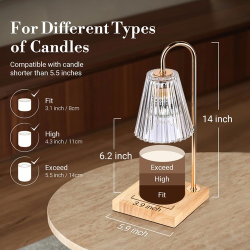 Marycele Candle Warmer Lamp with Timer Dimmer Mothers Day Birthday Gifts for ... - Picture 6 of 8