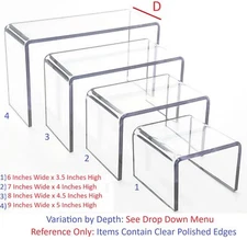 T'z Tagz New Clear Acrylic Risers Showcase Display Stands Collectable Organizers