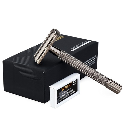 Classic Double Edge Razor with Easy Blade Replacement - Superior Grip and Weight - Picture 3 of 11