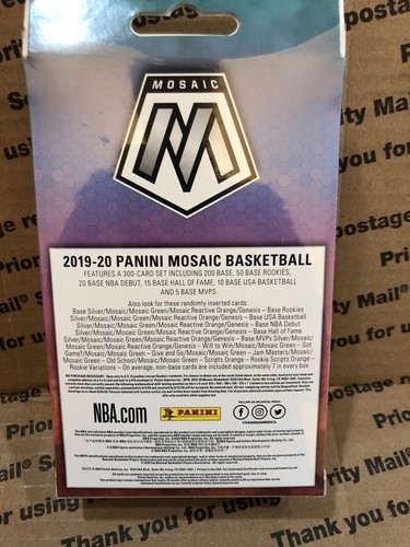 2019-20 Panini Mosaic NBA Basketball Factory Sealed Hanger Box Zion Rookie Ja - Bild 2 von 2