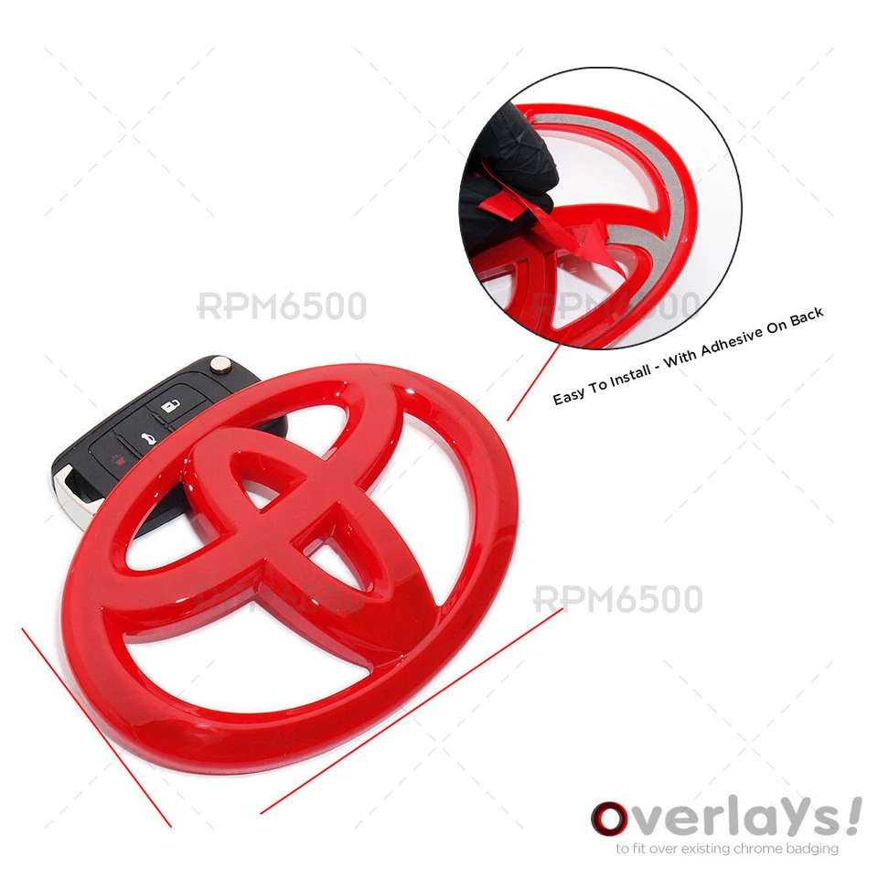 Tapa maletero Toyota Camry C-HR Corolla Matrix emblema cubierta superpuesta delantera o trasera Foto 4 de 4