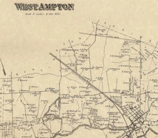 Westampton Mount Holly Rancocas Timbuctoo NJ 1876  Maps Homeowners Names Shown