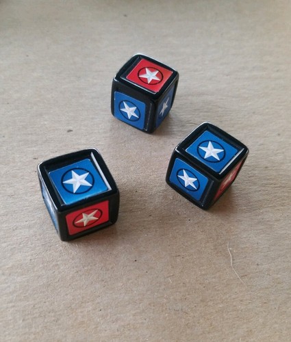 Mission Command: Land Game Milton Bradley 3 Black Dice Replacement pieces - Picture 2 of 2