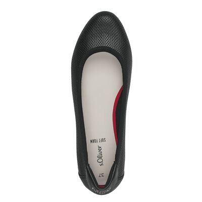 S.Oliver Damen Wedge Pumps – Mit Keilabsatz, Schwarz, SOFT FOAM Sohle, Größe 38