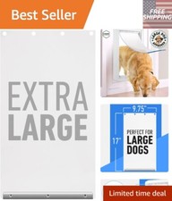 Weatherproof XL Dog Door Replacement Flap for Pets Up to 90 Lbs - 9.75 x 17