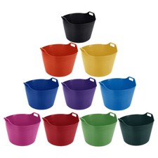 75L Extra Large Flexi Tub Plastic Bucket with Handle Garden Storage Trug - UK