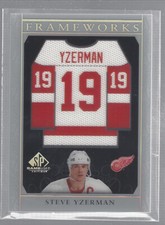 STEVE YZERMAN 2020-21 UPPER DECK SP GAME USED FRAMEWORKS JERSEY CARD #F-SY!