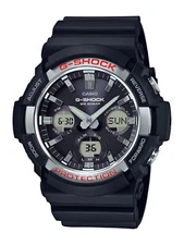 Casio G-Shock Men's Solar World Time Black Resin 50mm Watch GAS100-1A