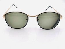Vintage On-Guard 332 Gold Plated Gray Oval Sunglasses FRAMES ONLY Korea