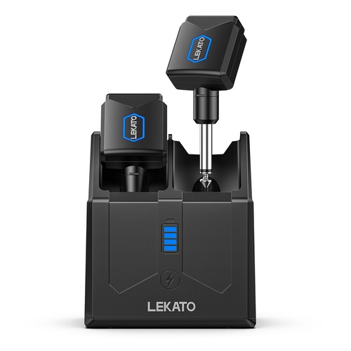 LEKATO 5.8G Electric Guitar Wireless System Transmitter Receiver + Charging Box - Picture 2 of 9
